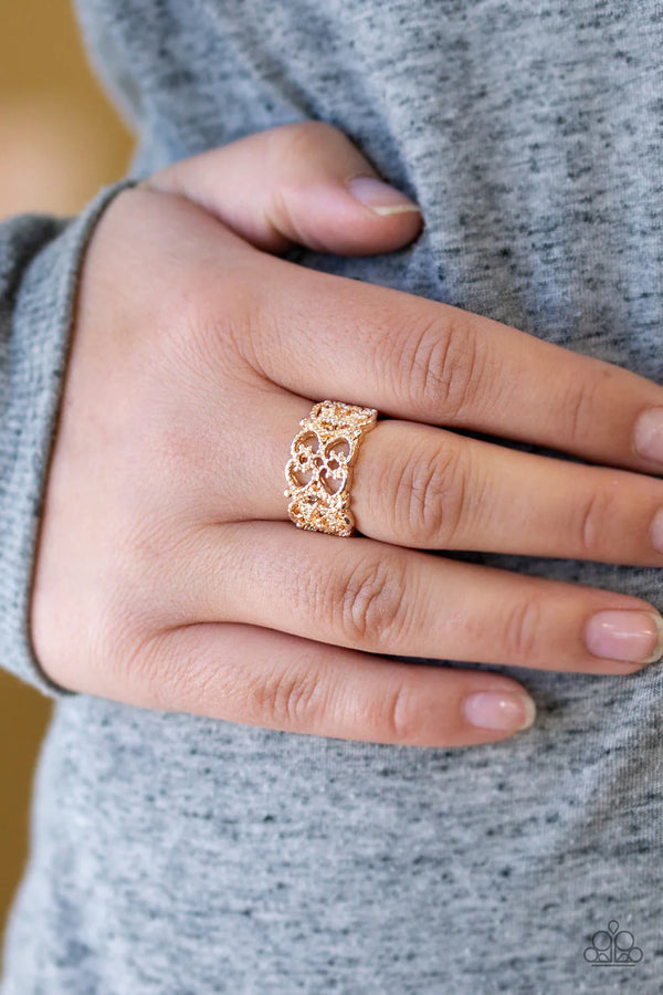 Paparazzi Tell Me How You Really FRILL - Rose Gold Ring