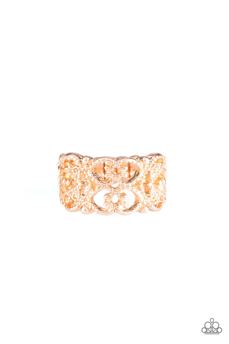 Paparazzi Tell Me How You Really FRILL - Rose Gold Ring