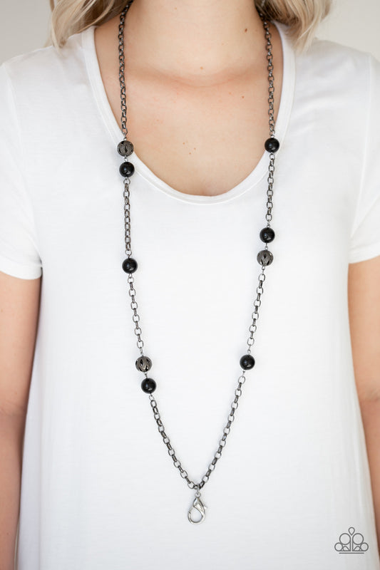 Paparazzi Fashion Fad- Black Lanyard