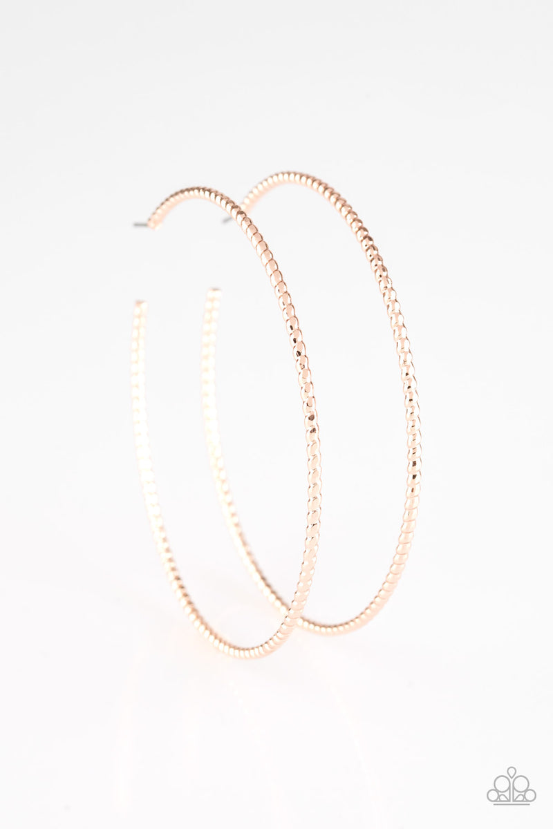 Paparazzi Hooked On Hoops - Rose Gold