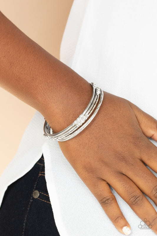 Paparazzi Stackable Sparkle - White