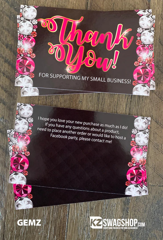 Paparazzi Bling Thank you Cards - GEMZ