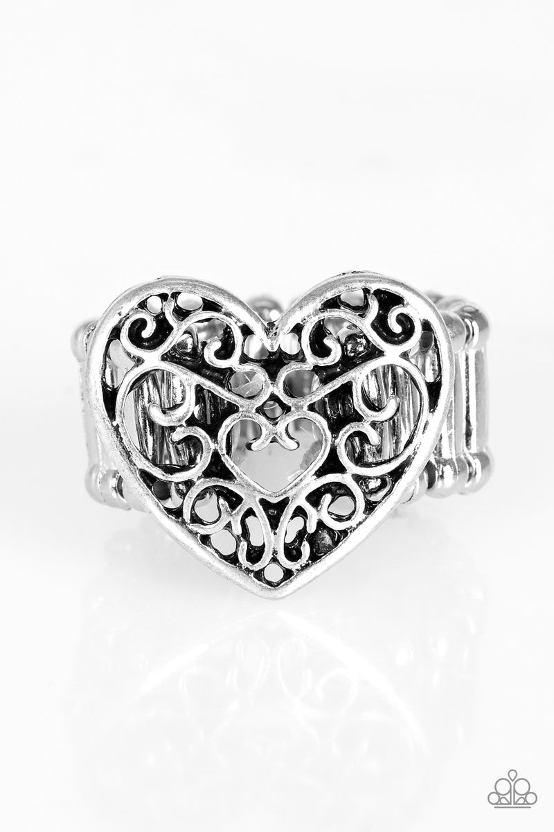 Paparazzi What A Heart Silver Ring